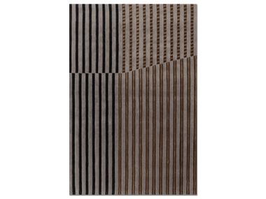 Handmade rectangular wool rug SUKIMA - Nickel/Caviar Jaipur Rugs