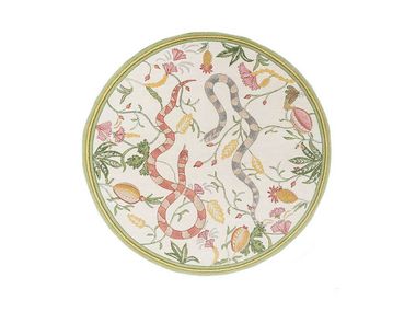 Round handmade wool rug THE SNAKE SONG AKWL-9003 Jaipur Rugs