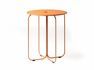 Tavolo alto rotondo in acciaio verniciato a polvere AERO 90 Joyf