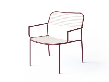 Stackable steel easy chair with armrests AERO Joyf