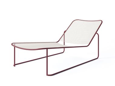 Lettino da giardino impilabile in acciaio AERO Joyf