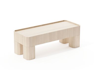 Rectangular wooden high side table BLOCK 100 Joyf