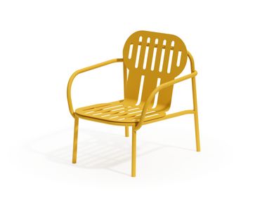 Poltroncina da giardino in alluminio verniciato a polvere con braccioli DESERT Joyf