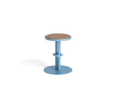 Low steel and cork garden stool DOT Joyf