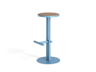 High steel and cork garden stool DOT Joyf