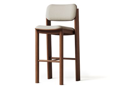 Upholstered high stool with back FLOW Joyf