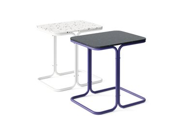 Stainless steel and recycled plastic coffee table LITO Joyf