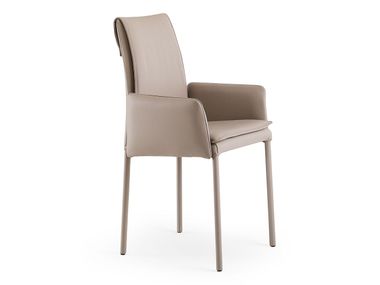 Leather chair with armrests AGATA DELUX ARM Julia Italia