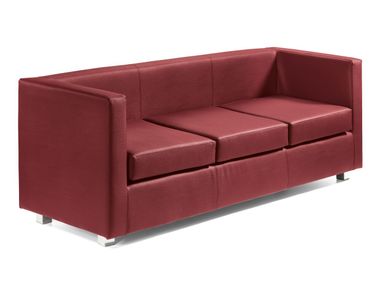 3 seater leather sofa QUADRA TRE Julia Italia