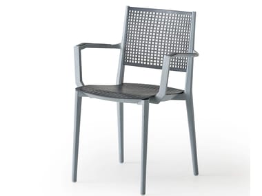 Sedia impilabile in tecnopolimero con braccioli KALIPA B GABER