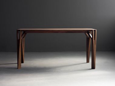 Solid wood table KAMINARI HOOKL und STOOL
