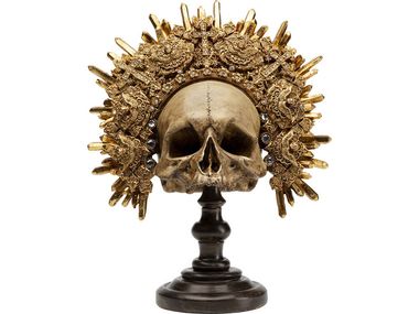 Polyresin sculpture KING SKULL KARE Design