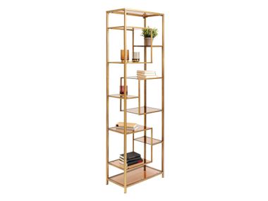 Open glass and steel bookcase LOFT GOLD KARE Design