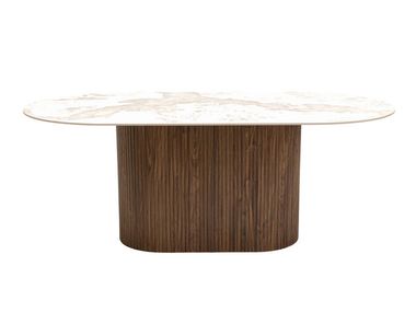 Oval porcelain stoneware table RUBEN KARE Design