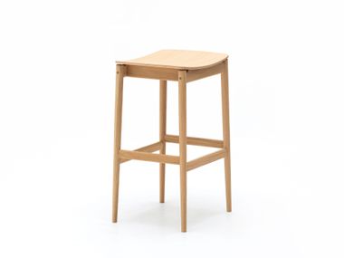 Backless solid wood barstool A-BS02 KARIMOKU
