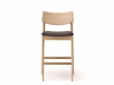 Wooden barstool with back A-BS03 KARIMOKU