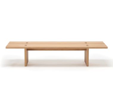 Rectangular low solid wood central coffee table NF-CT01 KARIMOKU