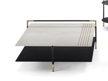 Mesa de centro quadrada de grés porcelânico KEVIN Frigerio