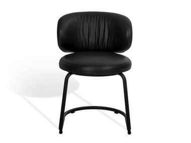 Upholstered cantilever leather chair LOU KFF