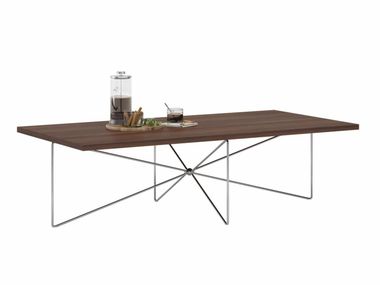 Rectangular laminate coffee table with metal base KILIG Ersa