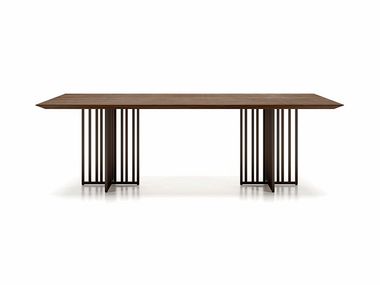 Rectangular table in wood and metal KIRI Dall'Agnese