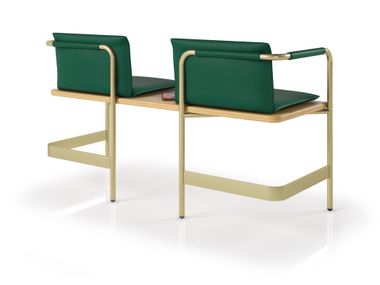KISS&GO Upholstered bench with back By Cider Edition