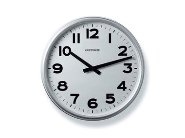 Wanduhr aus eloxiertem Aluminium GIGANTE KRIPTONITE