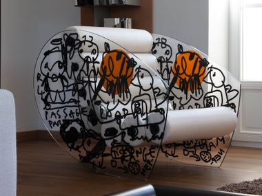 Leather armchair MW05 PASSAGE ARMCHAIR BY NEP IN GLASS KUUMO