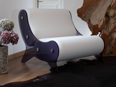 Armchair with armrests MW06 ARMCHAIR IN GREY PMMA KUUMO