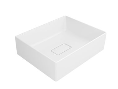 Countertop rectangular Fireclay washbasin SOLID Kaleseramik