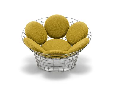 Butaca con estructura de alambre de acero PEACOCK CHAIR Karakter
