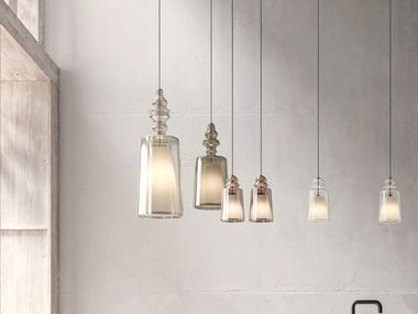 Lampada a sospensione in vetro borosilicato ALIBAGLASS Karman