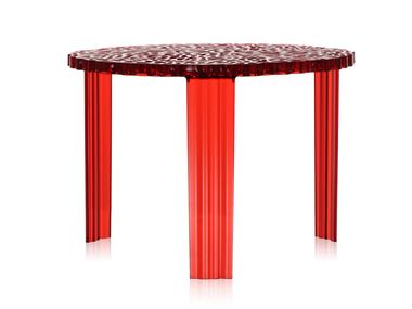 Mesa de centro redonda de PMMA T-TABLE Kartell