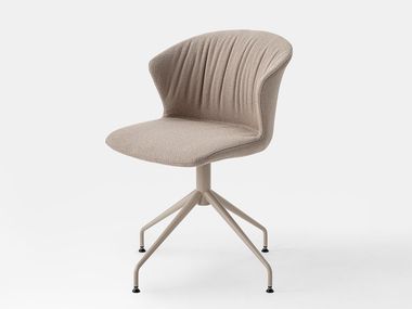 Swivel trestle-based fabric chair KICCA PLUS SOFT Kastel