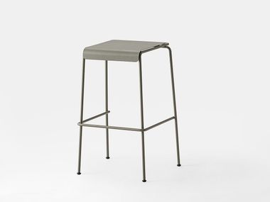 High stainless steel stool with footrest KOKI Kastel