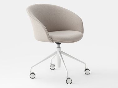 Trestle-based fabric chair with castors KONNY Kastel