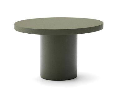 Round cement garden table AIGUABLAVA Kave Home