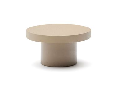 Round cement garden side table AIGUABLAVA Kave Home