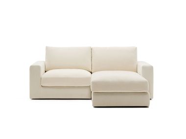 Removable-cover 3-seat sofa with right- or left-hand chaise longue ALEA Kave Home
