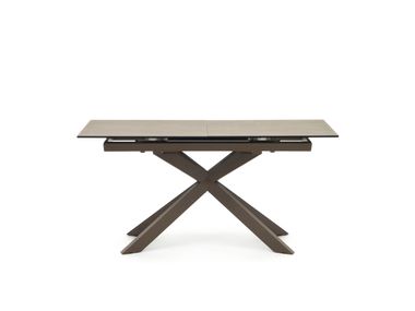 Extendable table in stainless steel and porcelain ATMINDA Kave Home
