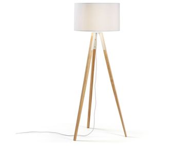 Wood floor lamp with fabric lampshade IGUAZU Kave Home