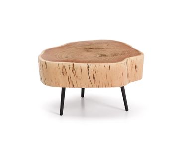 Mesa de centro redonda em aço e madeira TANIVE Kave Home