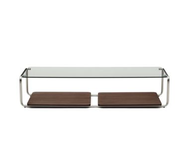 Rectangular glass and steel coffee table TARSEL Kave Home