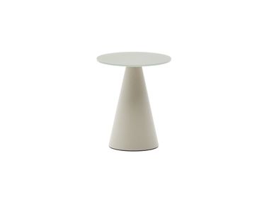 Round glass and steel side table WILSHIRE Kave Home