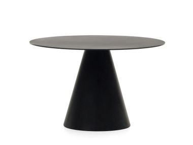 Round glass and steel table WILSHIRE Kave Home