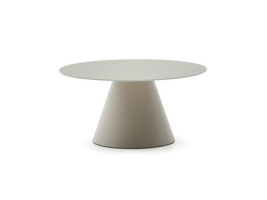 Mesa de centro redonda em aço e vidro WILSHIRE Kave Home