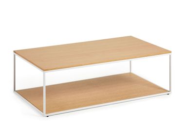 Rectangular coffee table in metal and veneered wood YOANA Kave Home