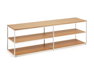 TV-Möbel aus Metall und furniertem Holz YOANA Kave Home