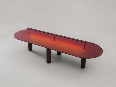 Oval meeting table with cable management AREA Kettal