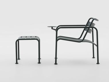 Aluminium low lounge chair with armrests ATLANTIC Kettal